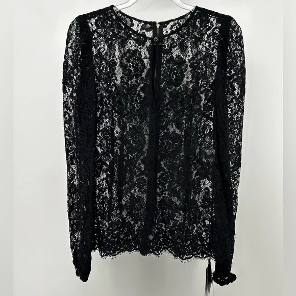 NWT Dolce & Gabbana L/s Lace Blouse Shirt with Rhinestone SIZE IT40 US SMALL - Picture 1 of 14